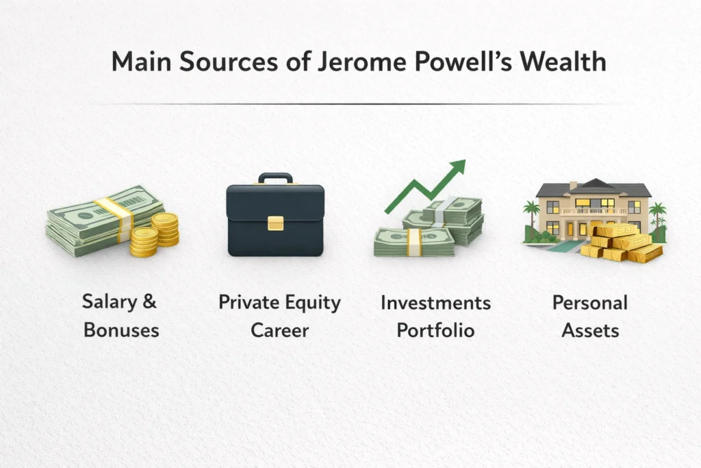 Main Sources of Jerome Powell Wealth